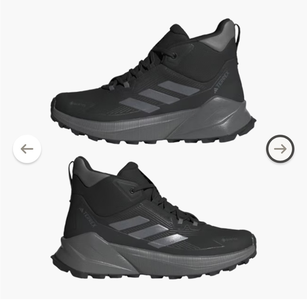 adidas Terrex Trail Mid Hiking Shoes in Black and Gray - Picture 4 of 14